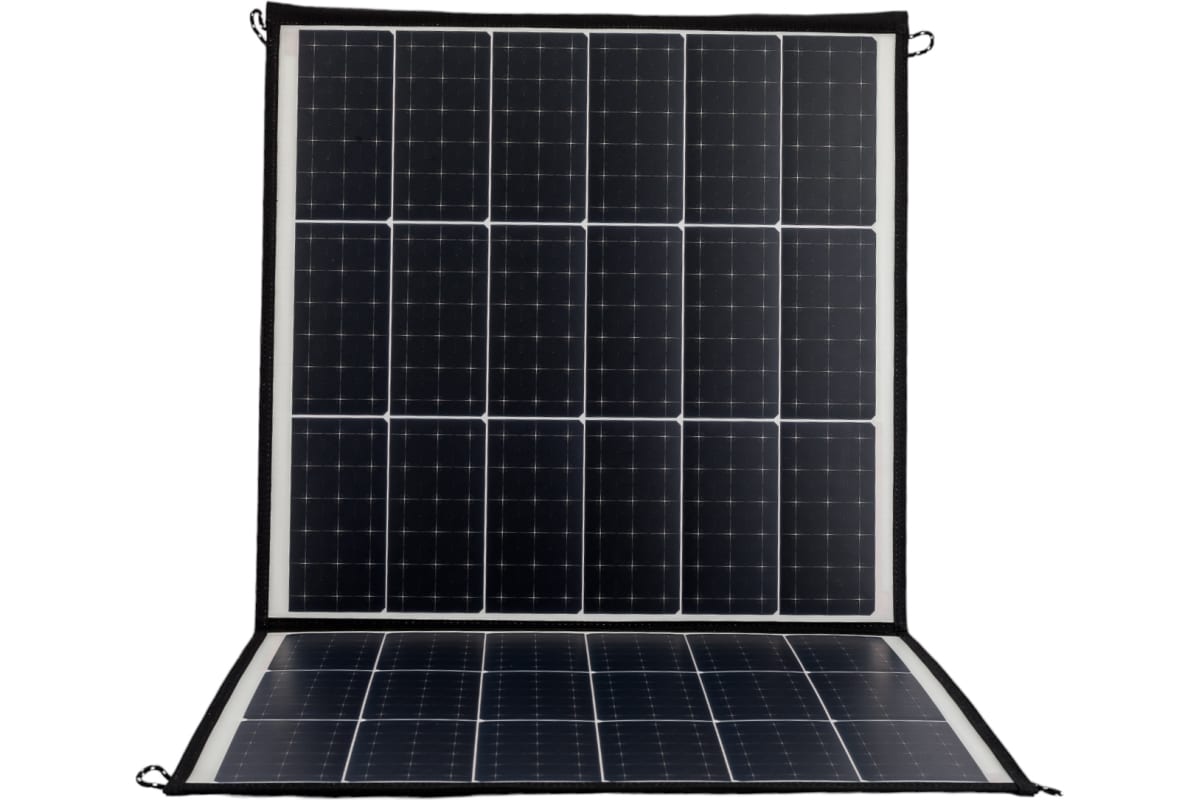Складная влагозащищенная солнечная батарея SOUOP 100W 18V DC, Type-C PD 60W, USB QC3.0 18W, USB 12W, на 2 секции