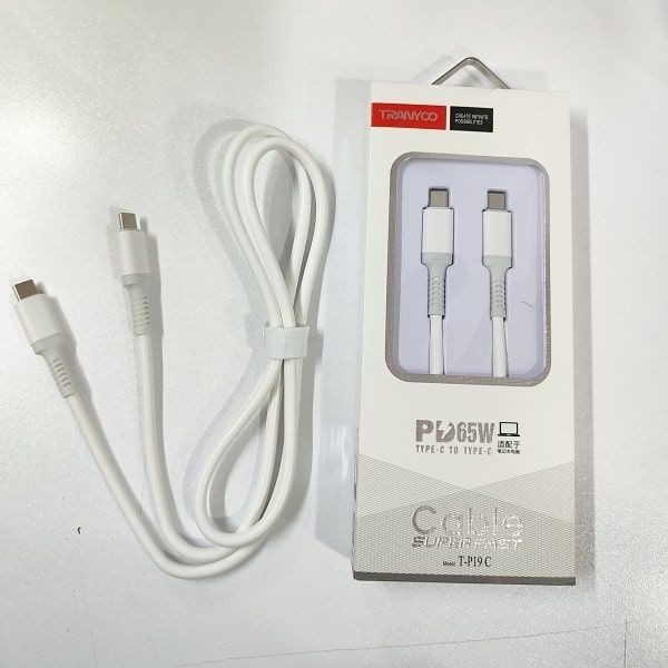 Кабель для сверхбыстрой зарядки USB C-USB C Tranyoo T-P19 C, 65W
