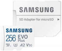 Карта памяти Samsung microSDXC 256 ГБ Class 10, V30, A2, UHS-I U3, R 130 МБ/с, адаптер на SD, 1 шт.