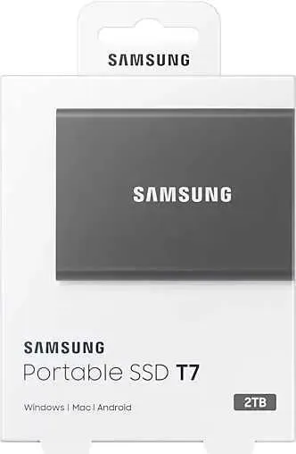 Внешний диск SSD Samsung T7 MU-PC2T0T/WW, 2ТБ, черный